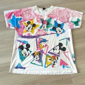 Vintage Mickey Unlimited Mickey Minnie Goofy Donald T-Shirt 90s Disney XXL 2XL